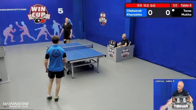 11:30 Хорошко Александр 1-3 Муха Тарас стол 5 ЮГ-2 04.06.22 смотреть онлайн