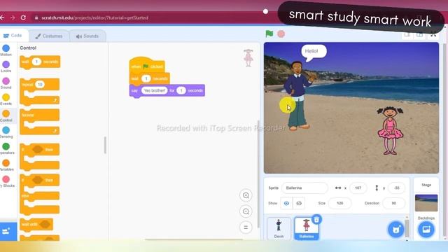 Conversation between two Characters in Scratch | Working with two Sprite | Scratch смотреть онлайн