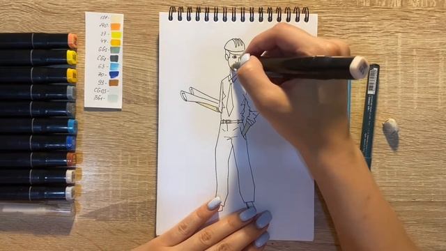 Как нарисовать инженера карандашом и скетч маркерами | Рисунок для детей, поэтапно и легко смотреть онлайн