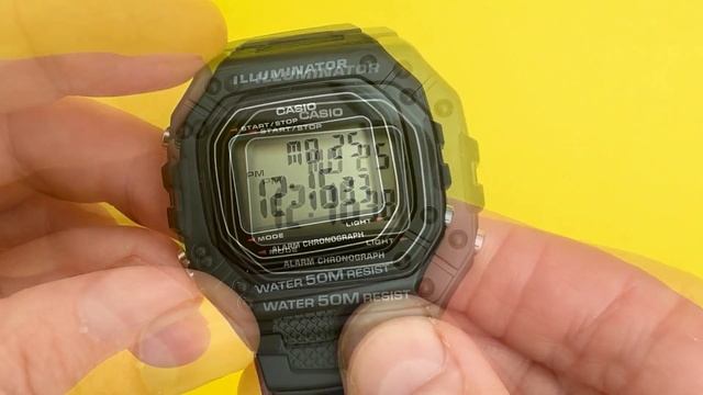 #CASIO W-218H (3224) HOW TO Tutorial Guide - HOW TO SET THE TIME, DATE, ALARM and STOPWATCH смотреть онлайн