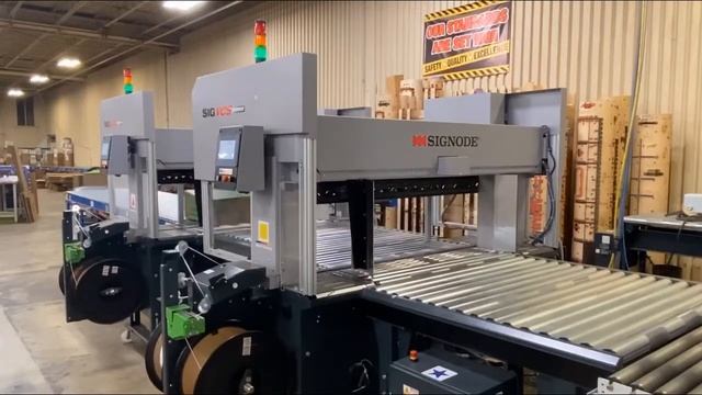 MPS - Signode SIC-VCS TANDEM Fully Automatic Squaring Strapping Machine смотреть онлайн