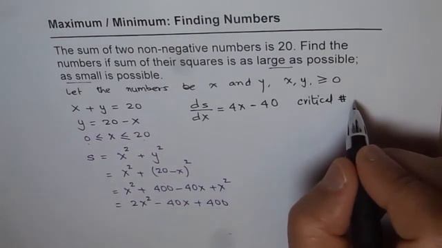 3 Calculus Maximum Minimum Numbers Sum Square смотреть онлайн