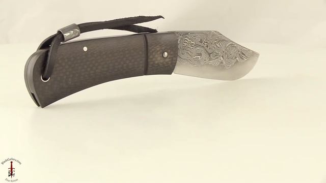 Bad Guy Slipjoint Folder With Damascus San Mai And Carbon Fiber