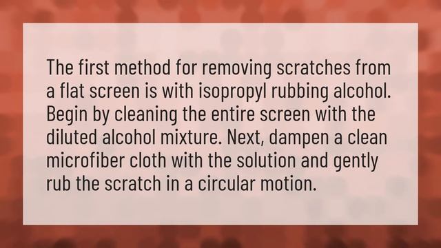 How do you fix a scratch on a flat screen TV? смотреть онлайн