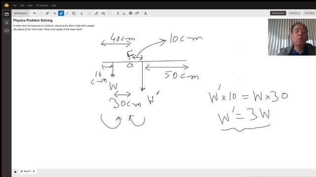 Torques Acting In Opposite Directions In A Meter Stick