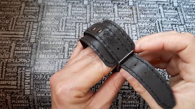 Ремешок на часы из натуральной кожи ручной работы. смотреть онлайн