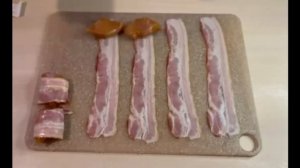 Куриные шашлычки в беконе на шпажках (в духовке)