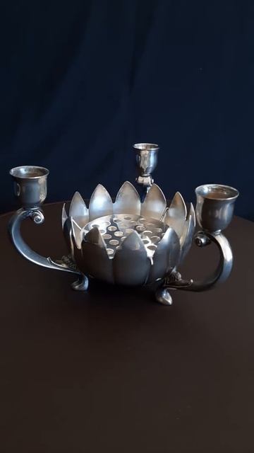 Antigüedades en Argentina – candelabro 3 velas y porta flores metal plateado LEONARD смотреть онлайн