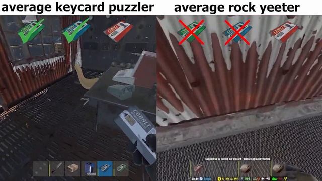 Average Keycard Swiper VS Average Rock Yeeter - Rust (GIGACHAD meme) смотреть онлайн