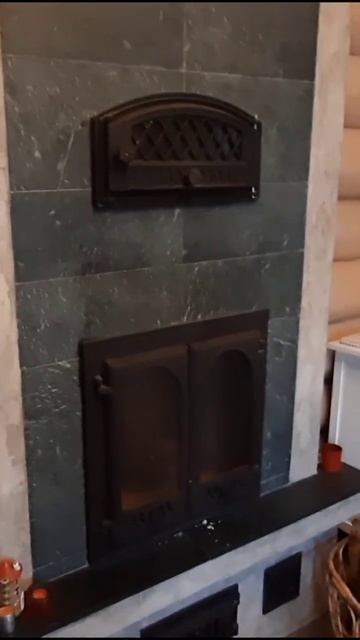 Печь-камин с отделкой
