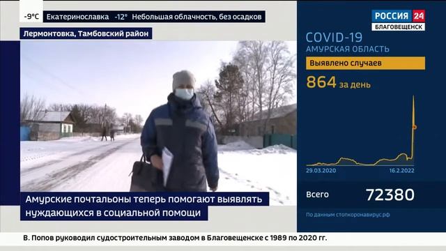 Амурские почтальоны помогают выявлять нуждающихся в соцподдержке смотреть онлайн