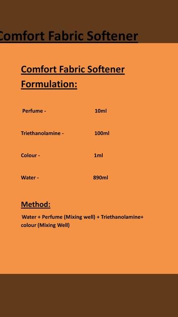 How To Make Comfort Fabric Softener ?