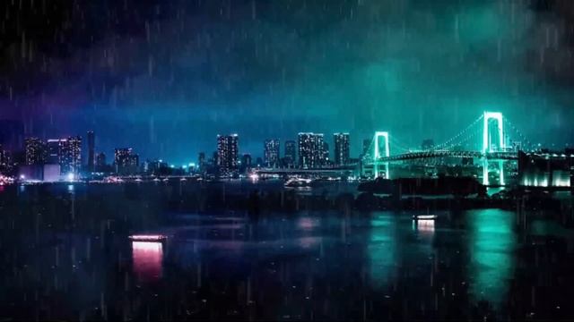 Heavy rain thunderstorm sound night sky | Heavy rain thunder ambience | смотреть онлайн