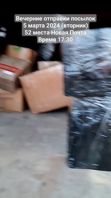 Вечерние отправки посылок 5 марта 2024 (вторник) 52 места Новая Почта Время 17:30 смотреть онлайн