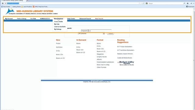 Welcome To Your Library's Online Catalog