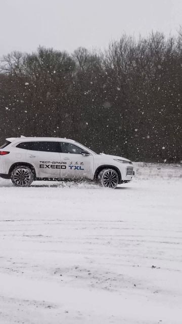 EXEED TXL в зимних полях смотреть онлайн