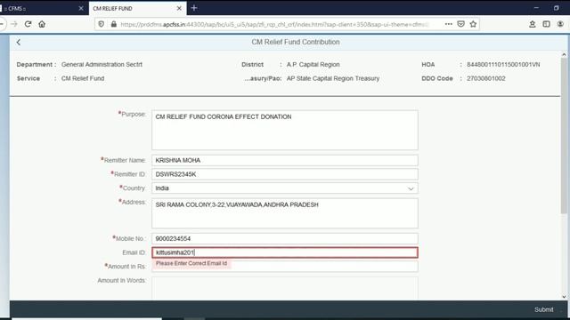 How to Pay donations to CM RELIEF FUND through CFMS Corona Effect CFMS Challana process смотреть онлайн