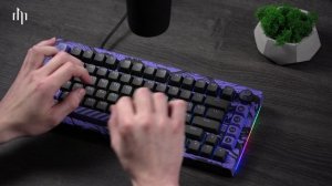 Тайпинг клавиатуры Дарк Проджект x Akko 5075S Purple [g3ms Sapphire]