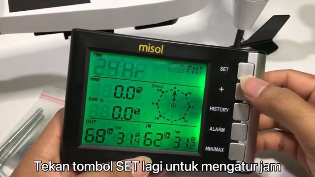 Cara Setting Weather Station Professional Wireless Misol Cara Instalasi WN5300CA 433MHz