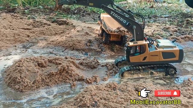 RC Excavator YIGONG YQ258-C And RC Dump Truck YIGONG YG258-E Soil Dredging #37 I Mobil Excavator 88 смотреть онлайн