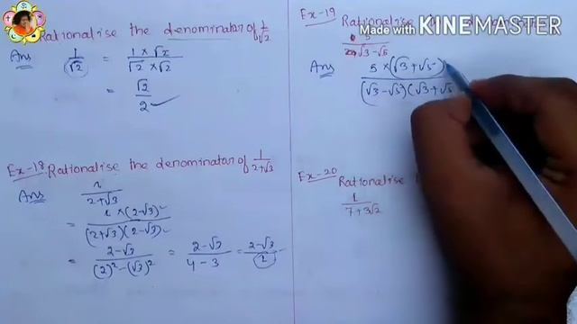 9th class math (English medium) NUMBER SYSTEM Exercise-1.5 смотреть онлайн