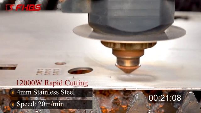 Baisheng Laser - 4mm Stainless Steel Rapid Perforation Laser Cutting Machine with 12KW High Power смотреть онлайн