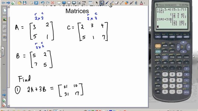 TI 83 tutorial entering matrices смотреть онлайн