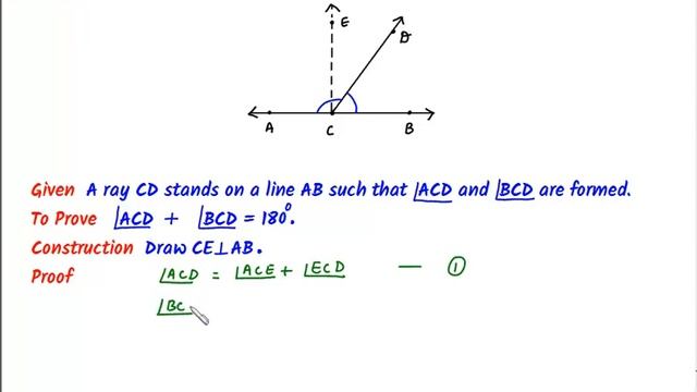 Proofs based on pairs of angles- Theorem and proofs- Sum of adjacent angles on a straight line смотреть онлайн