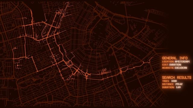 Exploring Pathfinding Algorithms Using A Real Map Of Amsterdam