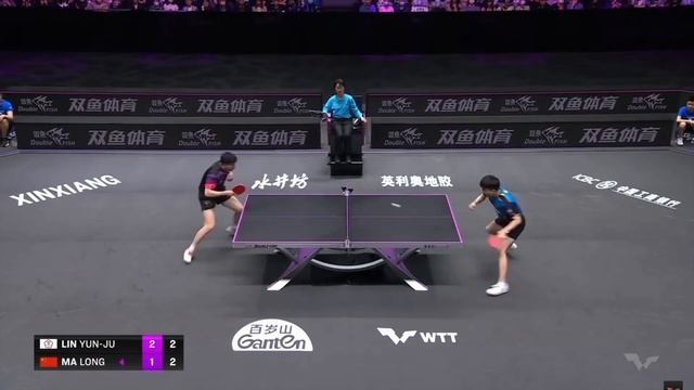 Impressive reaction speed by Lin Yun-Ju against Ma Long смотреть онлайн