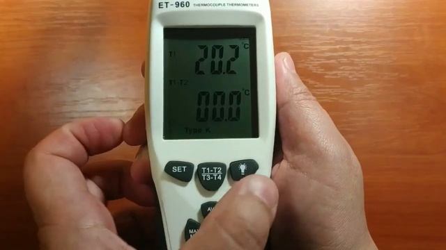 ET-960 - термометр з 4-ма термопарами К-типу (-200...1370 C) смотреть онлайн