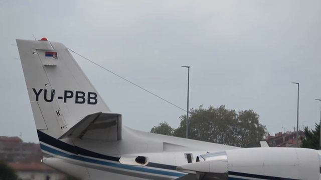Cessna 560XL Citation Excel (YU-PBB) takeoff San Sebastian (EAS/LESO) смотреть онлайн