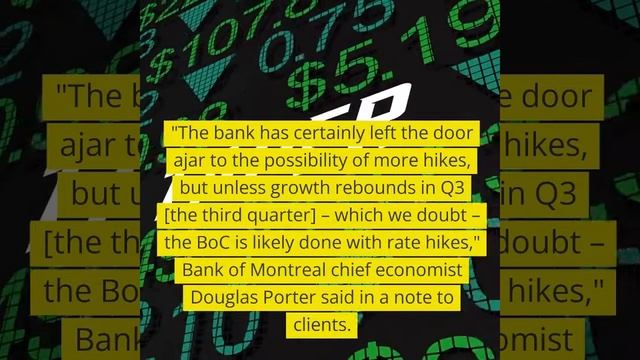 Bank of Canada holds key interest rate steady at 5 per cent, Sep 7, 2023 смотреть онлайн