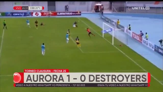 Fecha 25: Aurora 1 - 0 Destroyers смотреть онлайн