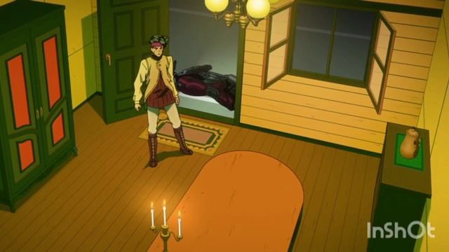 Вражеский стенд напал на Рохана(уже почти досмотрела 4 сезон джо джо)#аниме#джоджо#