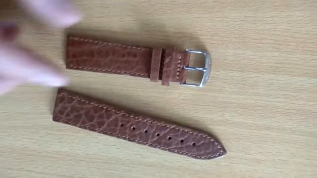 Коричневый плотный ремешок для часов шириной 22мм. J.A.Willson H79/BUF-2222