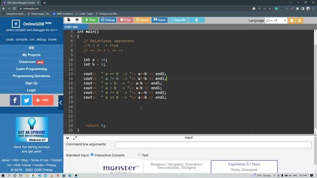 Relational Operators in CPP | CPP tutorial for beginners | 2023 смотреть онлайн