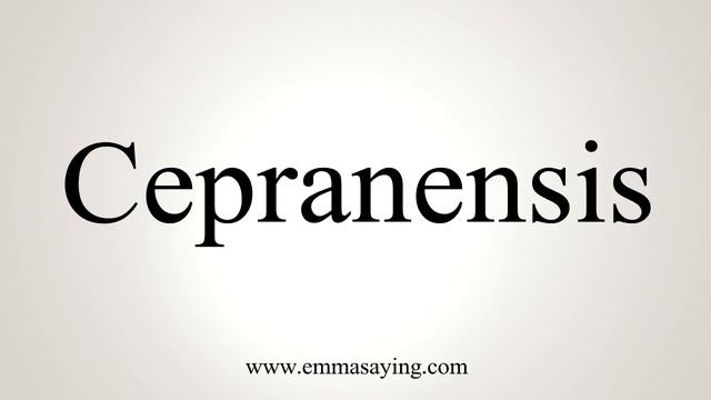 How To Say Cepranensis смотреть онлайн