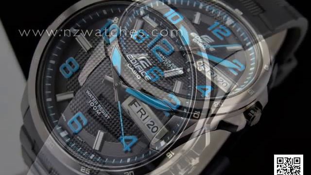 Casio Edifice 100M Black Blue Sport Watch EF-132PB-1A2V, EF132PB смотреть онлайн