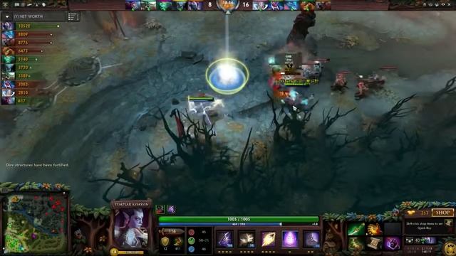 Dota2 w33 Pro Templar Assassin Mid Ranked Game 8000 MMR смотреть онлайн