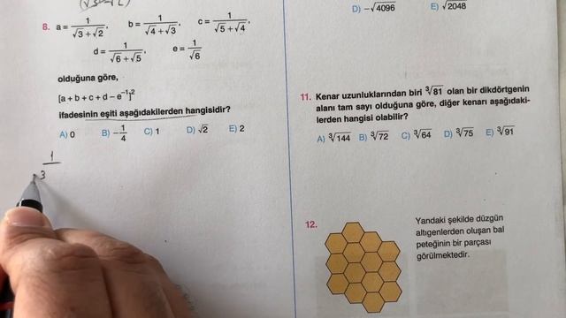 KÖKLÜ SAYILAR TEST-15 | BİLFEN TYT MATEMATİK | BÖLÜM 3 | #bilfen #matematik #tyt смотреть онлайн