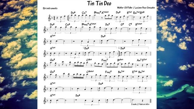 Tin Tin Deo (Fuller _ Gonzales) Backing track + score for Eb alto instruments смотреть онлайн