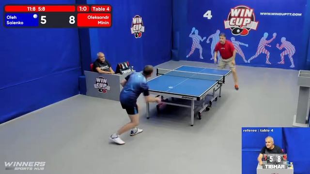 14:30 Саенко Олег 3-0 Минин Александр стол 4 ЮГ-3 07.06.22 смотреть онлайн