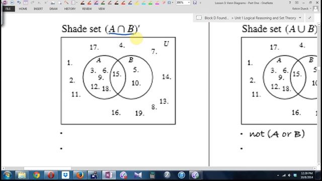 FOM 12 U1L3 Venn Diagrams Part 1 смотреть онлайн
