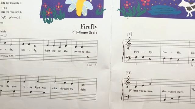 Piano Adventures Level 1 p8 Firefly Beginner Piano Lesson смотреть онлайн