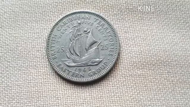 1965 Eastern Caribbean 25 Cents Coin Value смотреть онлайн