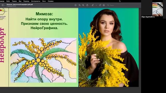 Мимоза. Нейроарт. Цветочный марафон. Признать свою ценность. смотреть онлайн