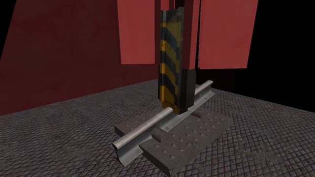 Испытания на излом (3D анимация копровой установки, импульс=6000) смотреть онлайн