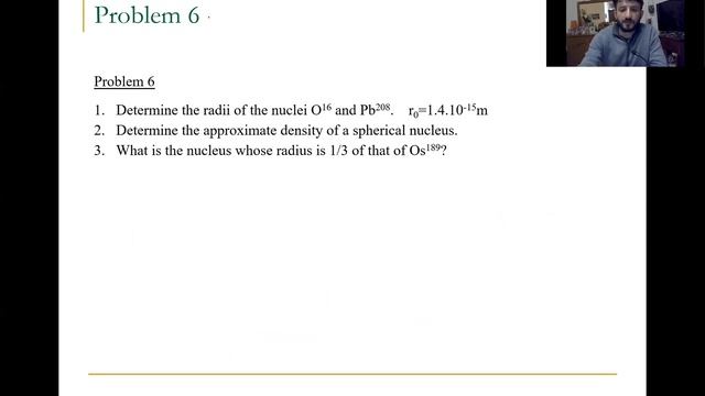 Problem 6   Nuclear Raduis   Nuclear Density   Nuclear Physics