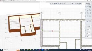 Renga: построение осей, стен, перекрытий, окон дверей, колонн, балки, создание 2-х этажей